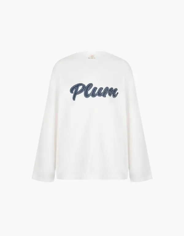 plum t-shirt - ivory