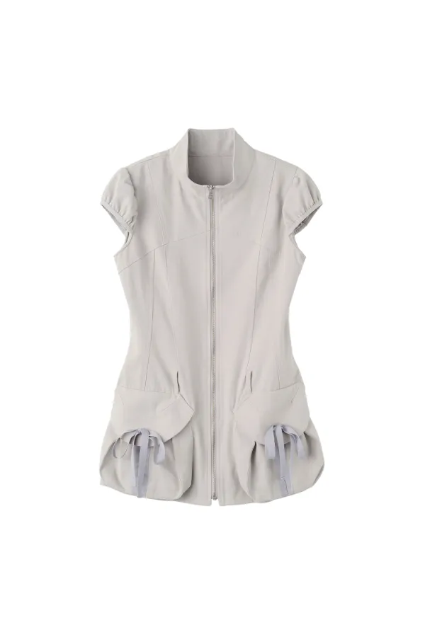 Cargo Zip-Up Dress Ice Gray