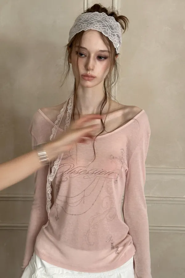 SWAN LACE HAIRBAND pink