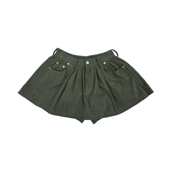 Shirring Mini Skirt (fuzzy charcoal)