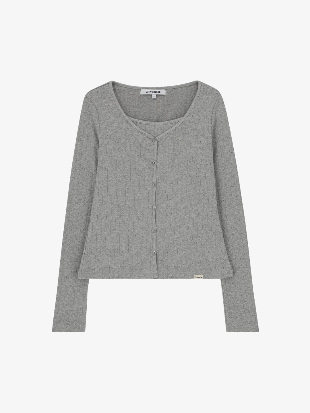 시티브리즈 아일렛 가디건 세트_MELANGE GREY 상품 이미지 3