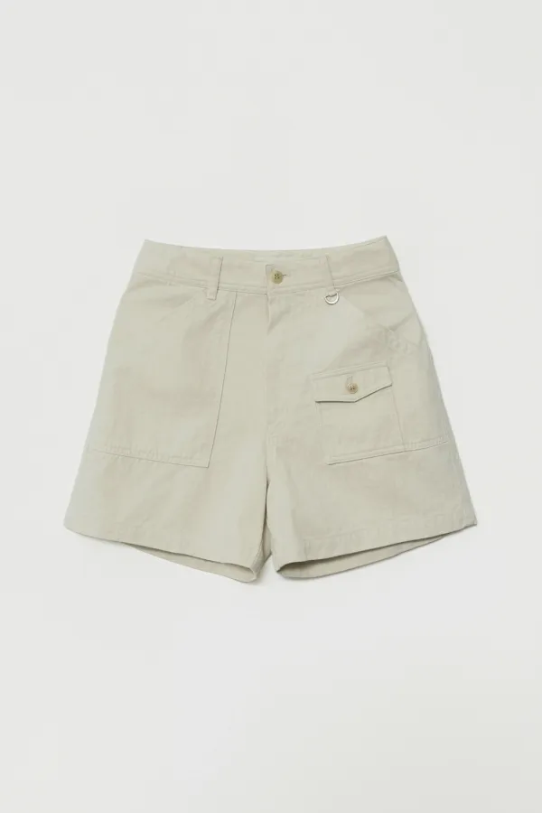 POEN POCKET WASHED HALF PANTS_BUTTER