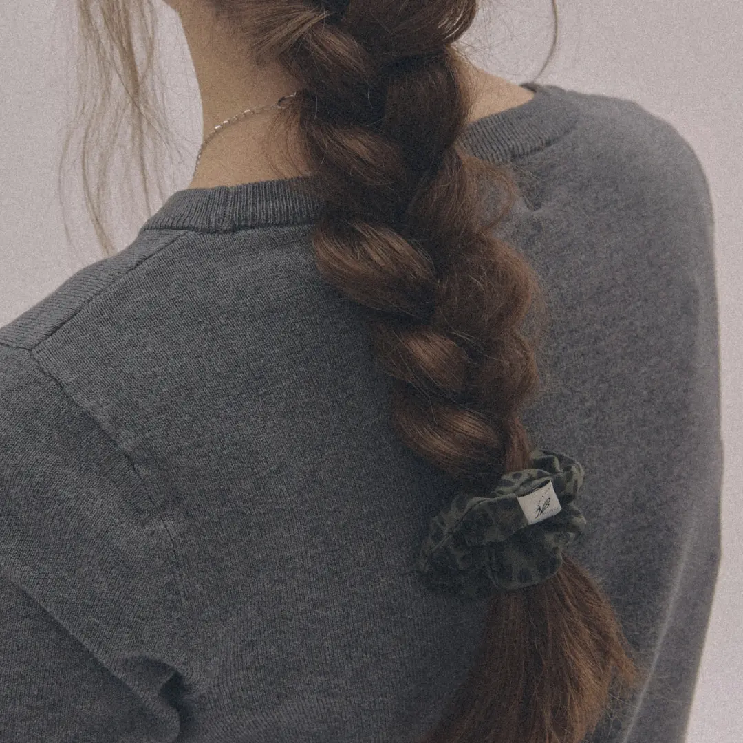 엔프프 leopard scrunchie mini-khaki 상품 이미지 2