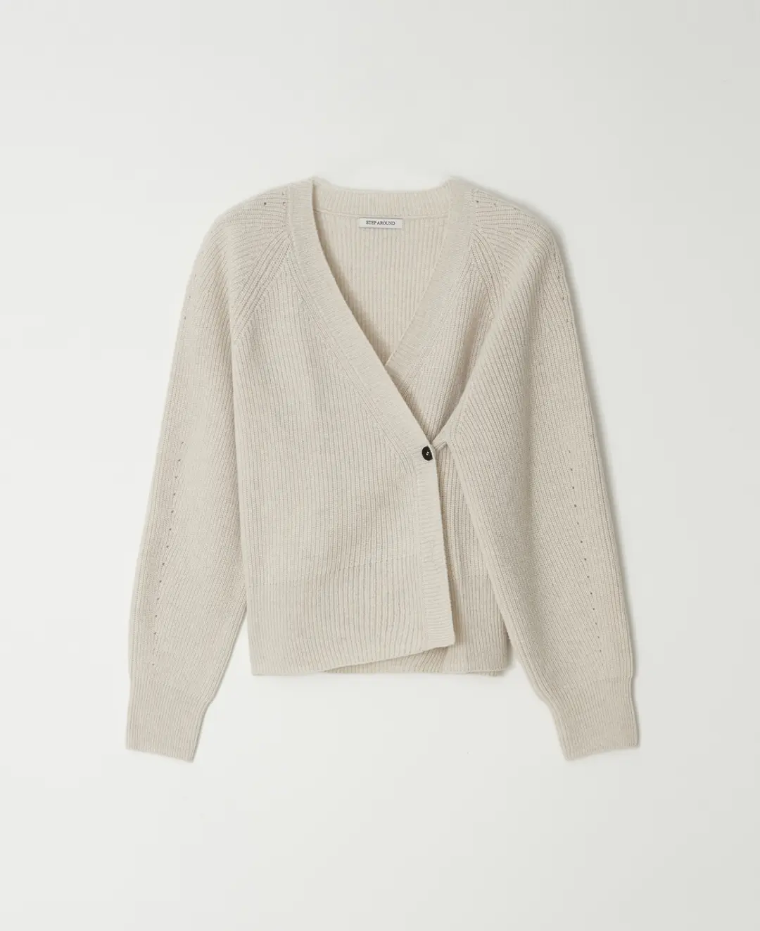 스텝어라운드 Alpaca Blend Wrap Cardigan_MIST 상품 이미지 2