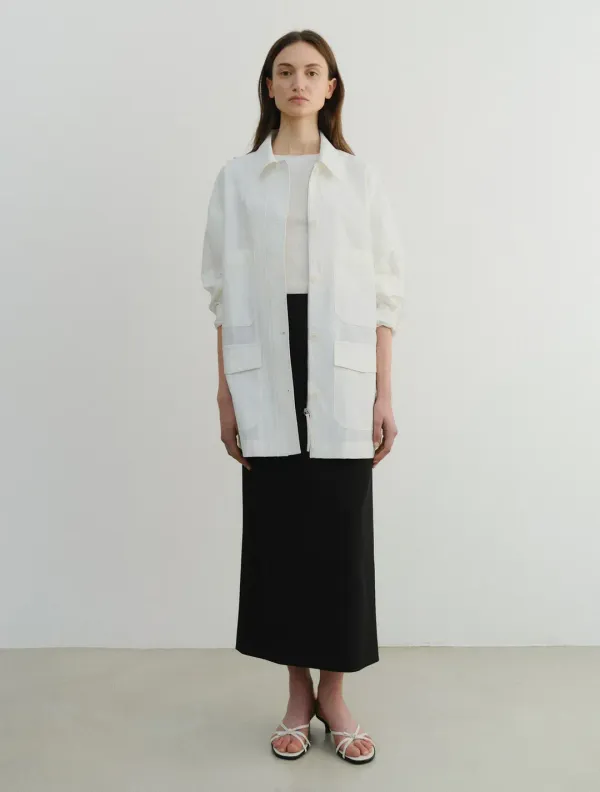 Moss Cotton Utility Jacket (White)