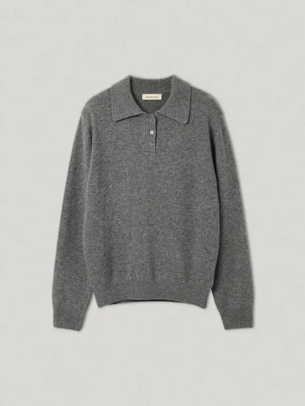 Dewi Collar Knit Gray (2nd)