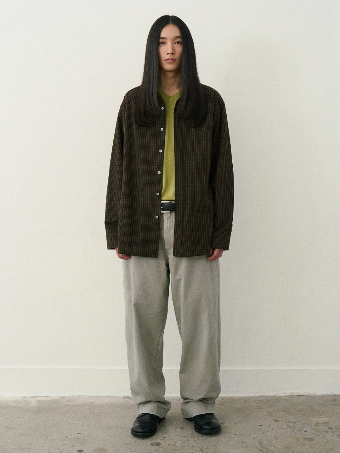 파르티멘토 Micro Check Shirts_Brown 상품 이미지 2