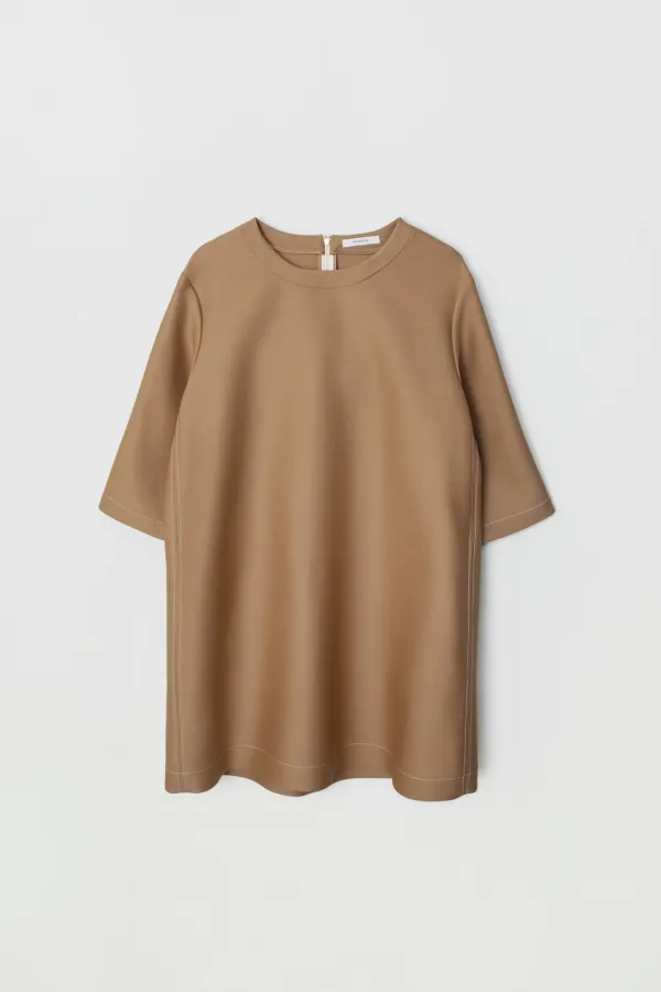 Mikado Wool-Silk Dress