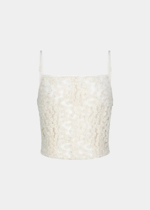 W DAISY LACE BUSTIER - IVORY