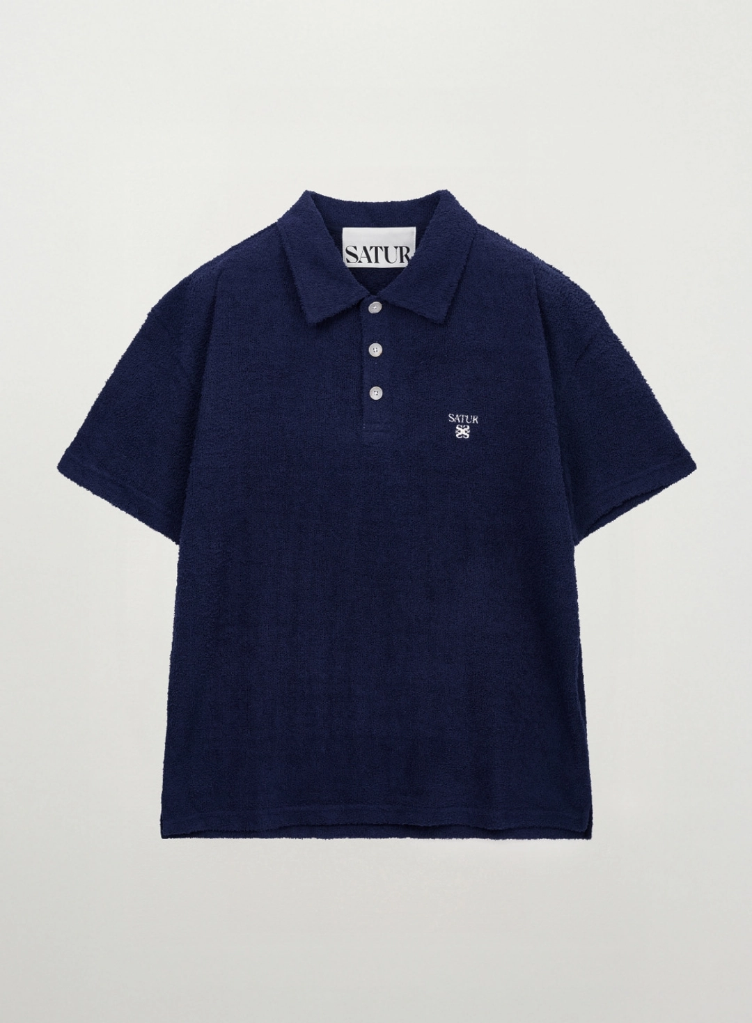세터 Hairy Collar T-Shirt - Navy 상품 이미지 1