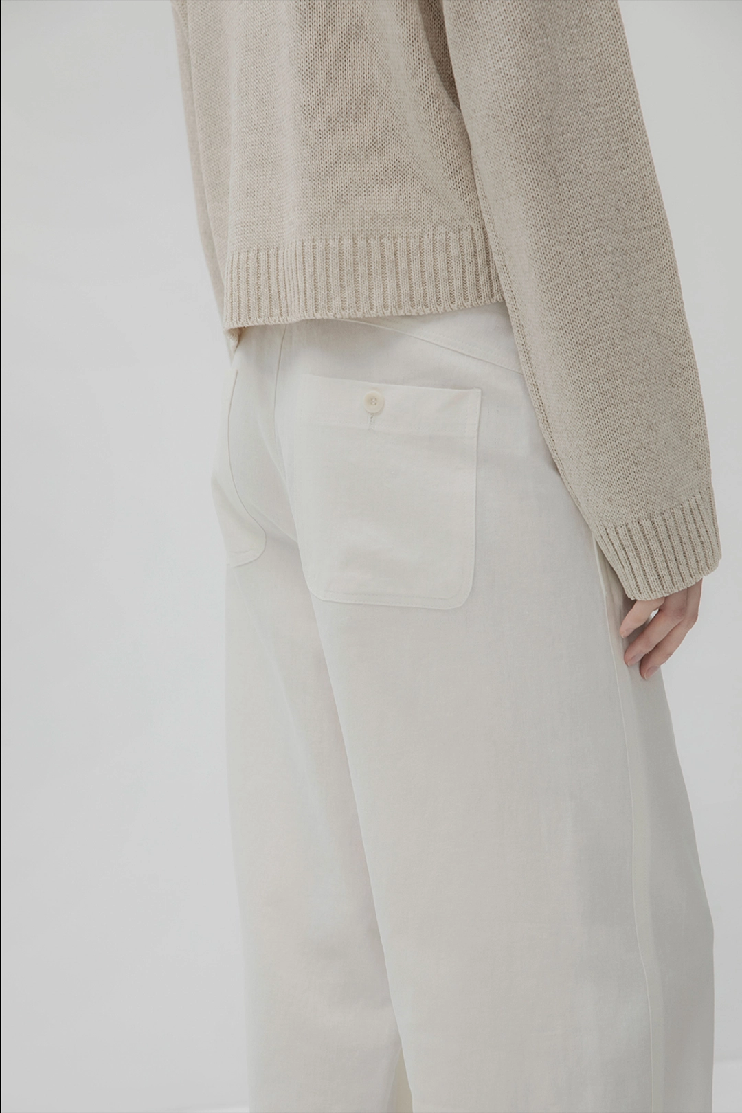 블루브릭 Linen cotton round pants (ivory) 상품 이미지 3
