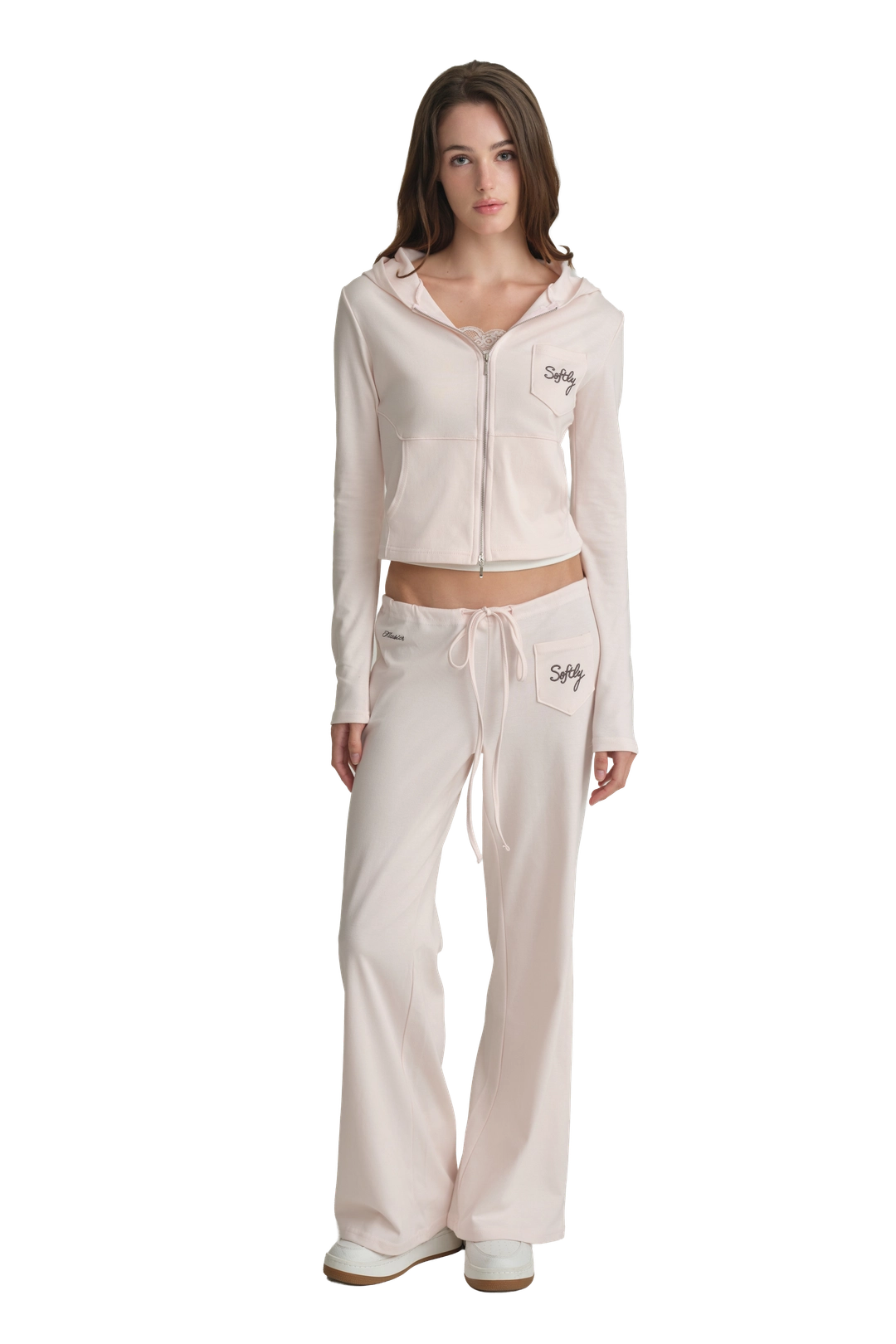 클리시어 Softly baby hooded zip-up, Baby Pink 상품 이미지 1