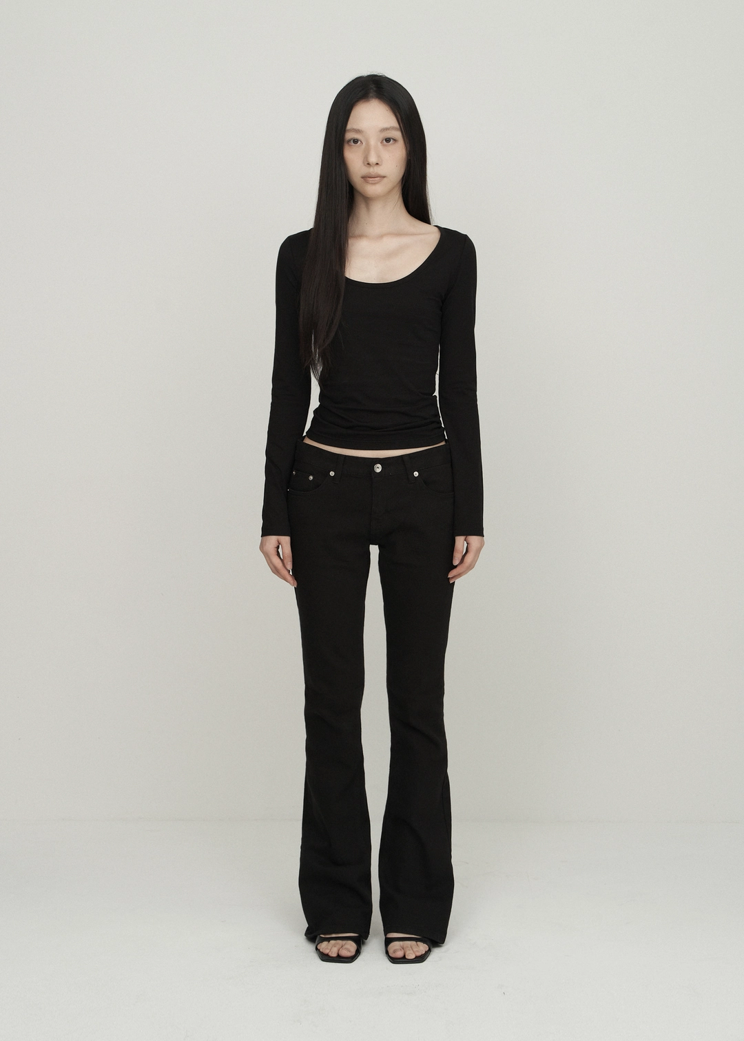 보헤미안서울 BASIC SKINNY TEE, BLACK 상품 이미지 2