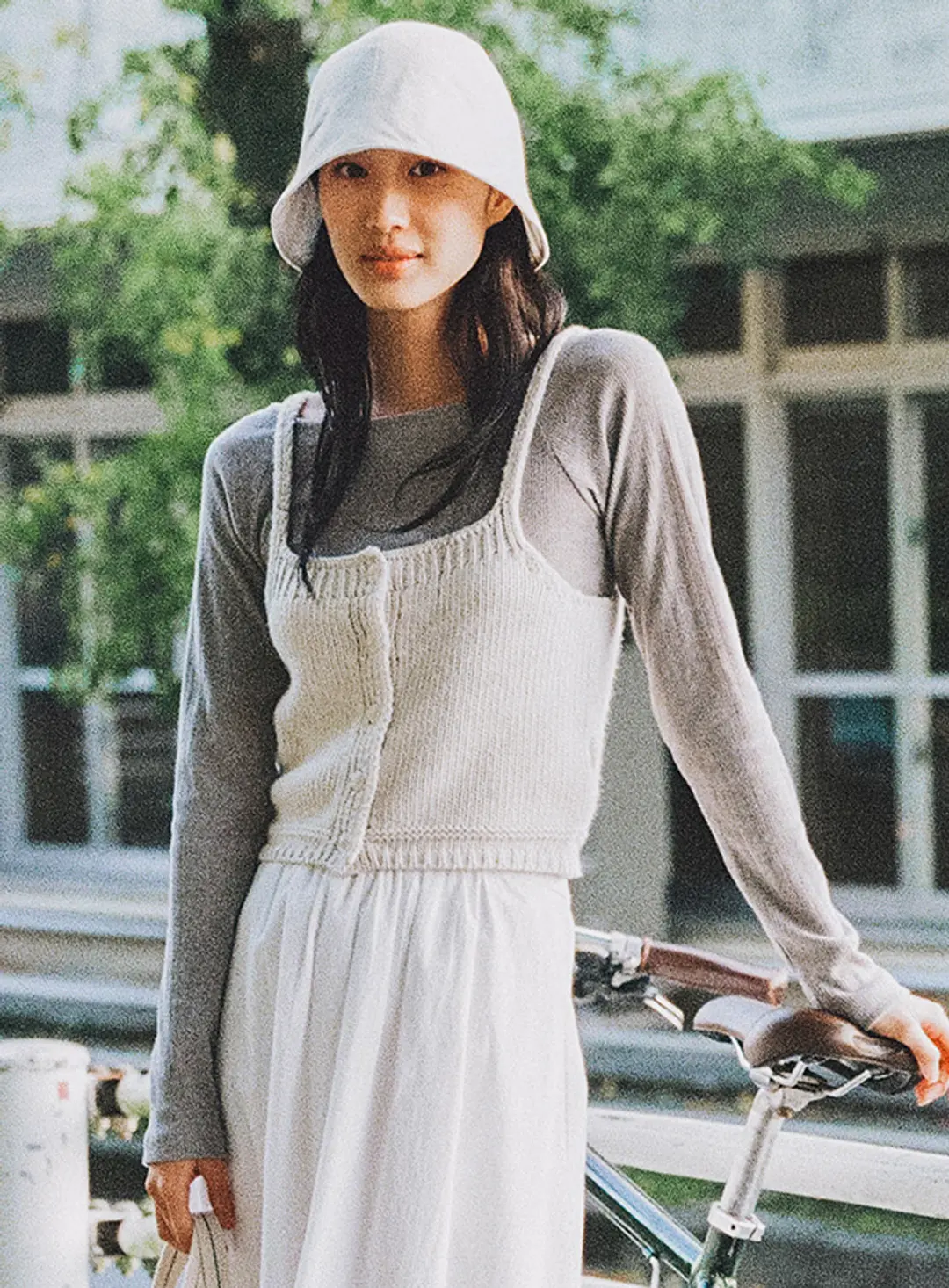 망고매니플리즈 RITO PUNCHING TEE_MELANGE GREY 상품 이미지 2