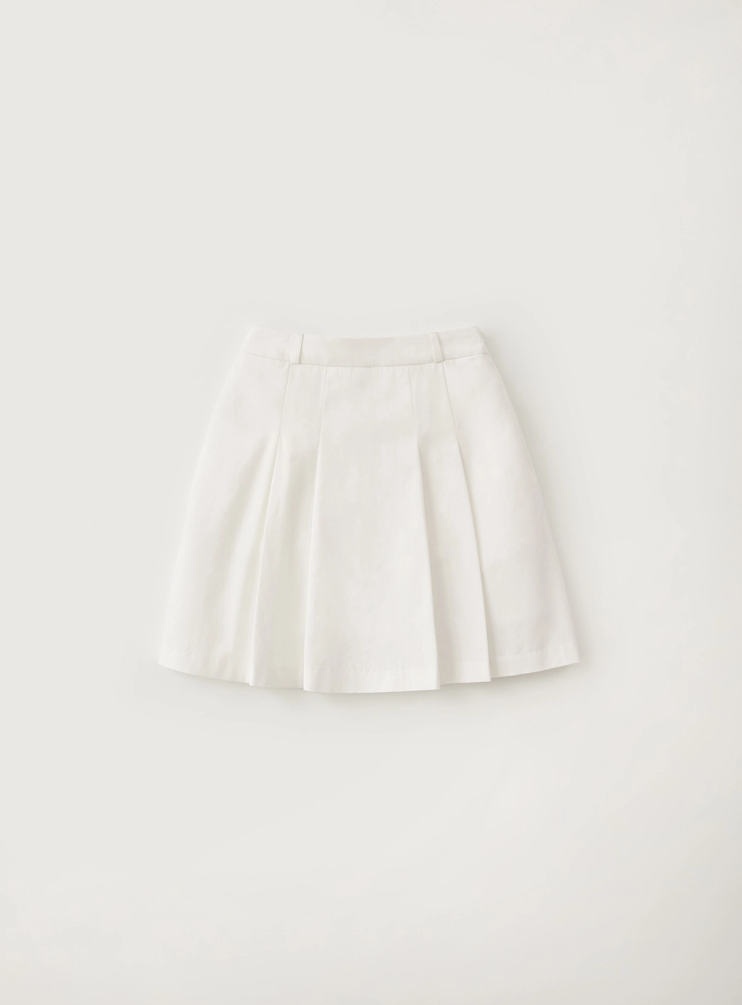 틸버 카프리 플리츠 미니 스커트_Ivory 상품 이미지 1
