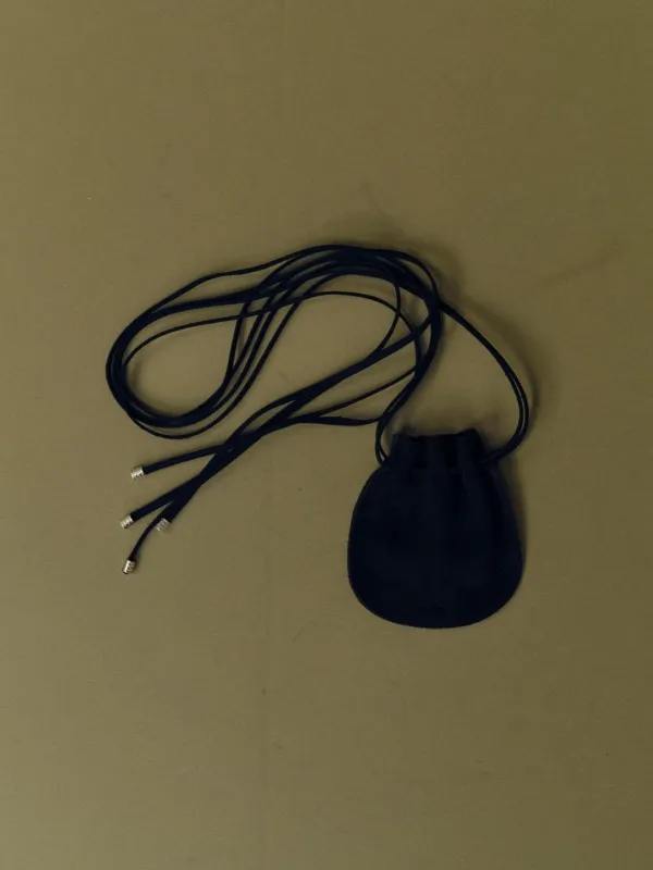 Suede cowhide mini bag_black