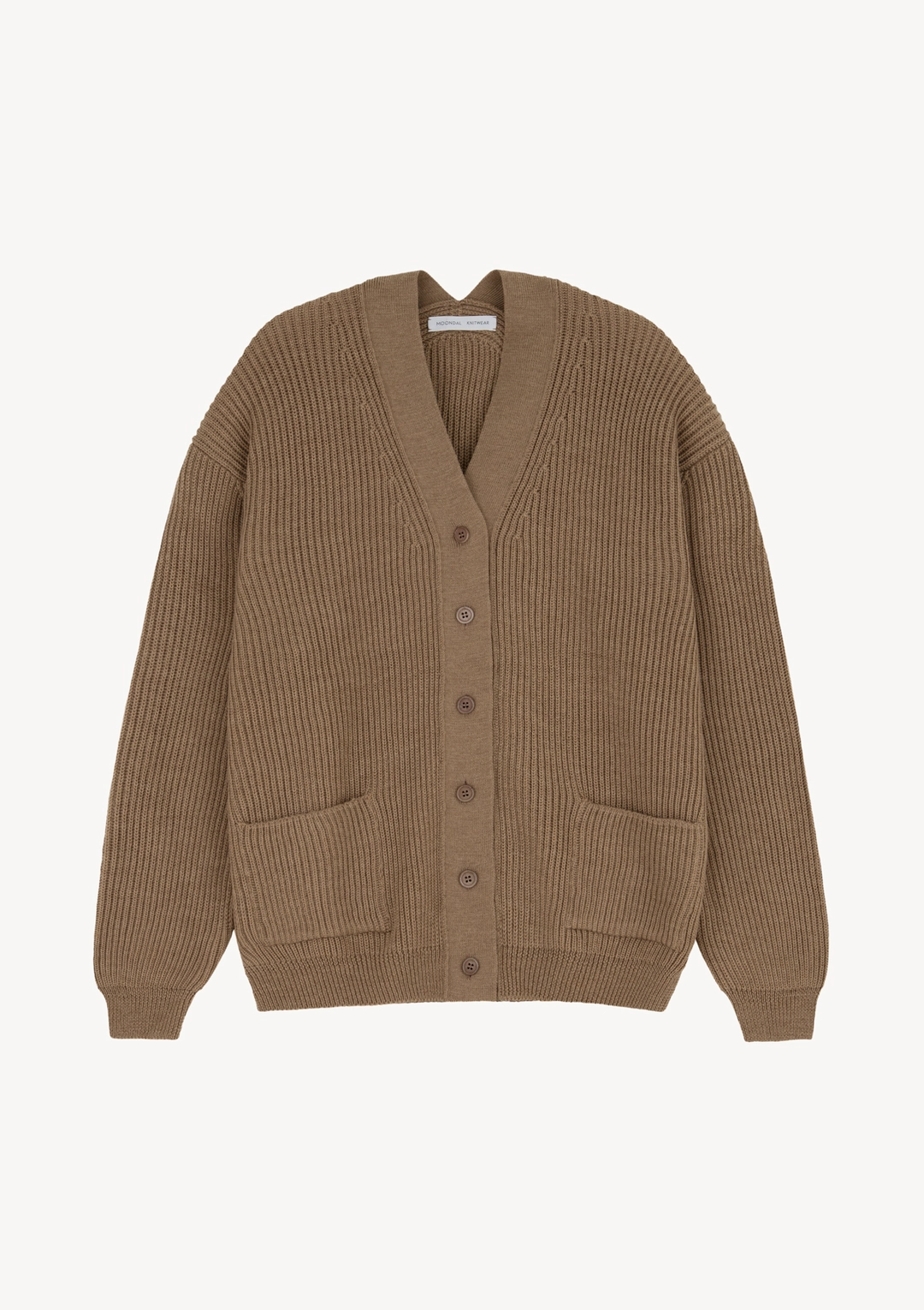문달 Pauline Ribbed Cardigan in Camel 상품 이미지 1