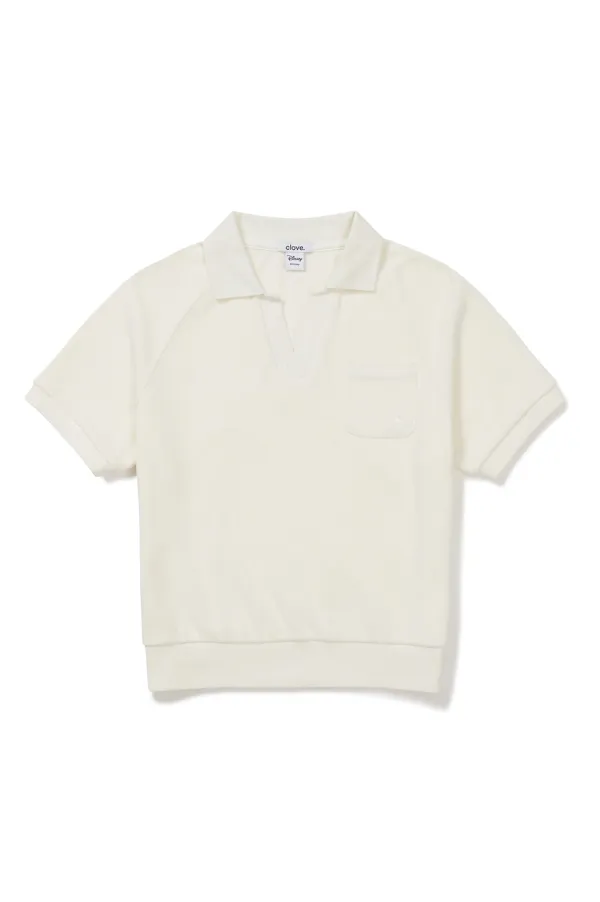 [26SM clove] Mickey_Terry Top (Ivory)