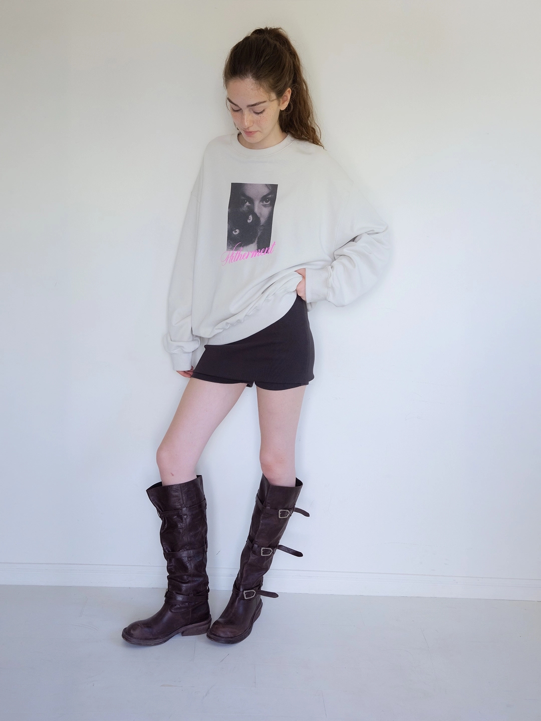 헤더먼트 eye to eye sweatshirts (fog ivory) 상품 이미지 3