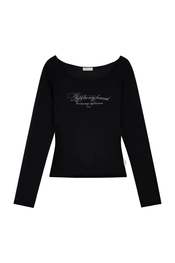 Kleen club letter top, Black