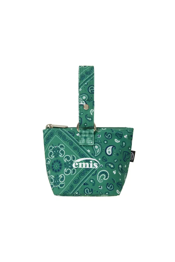 PAISLEY MINI POUCH-GREEN