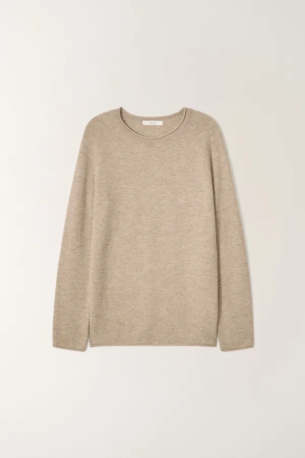 울100 릴렉스핏 래글런 니트 (Melange beige)_2GFUKN04