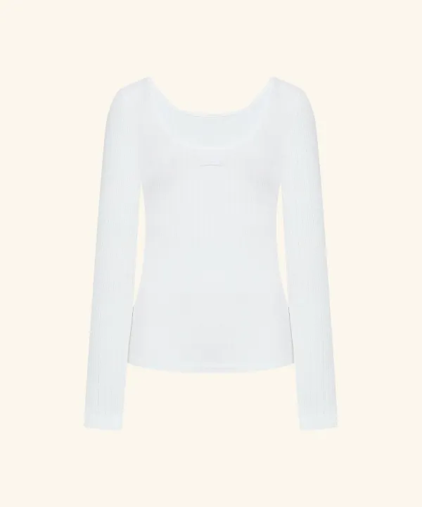 [5th Restock] Letters Two-way Slim T-shirts ( White )