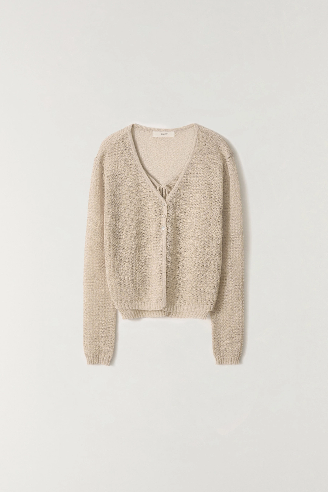 더라우스트 페이퍼 레이어드 가디건 BEIGE 상품 이미지 1