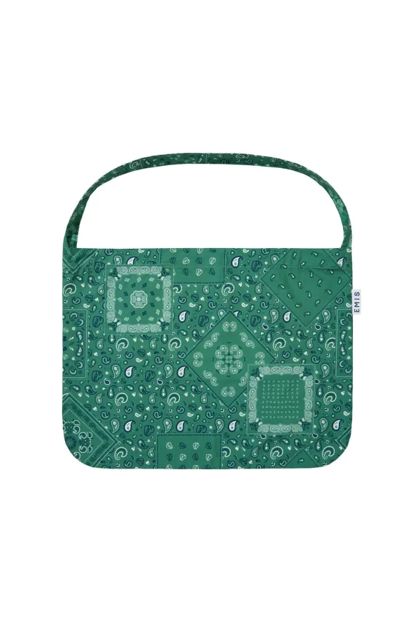 EMIS LOGO PAISLEY ECO BAG-GREEN