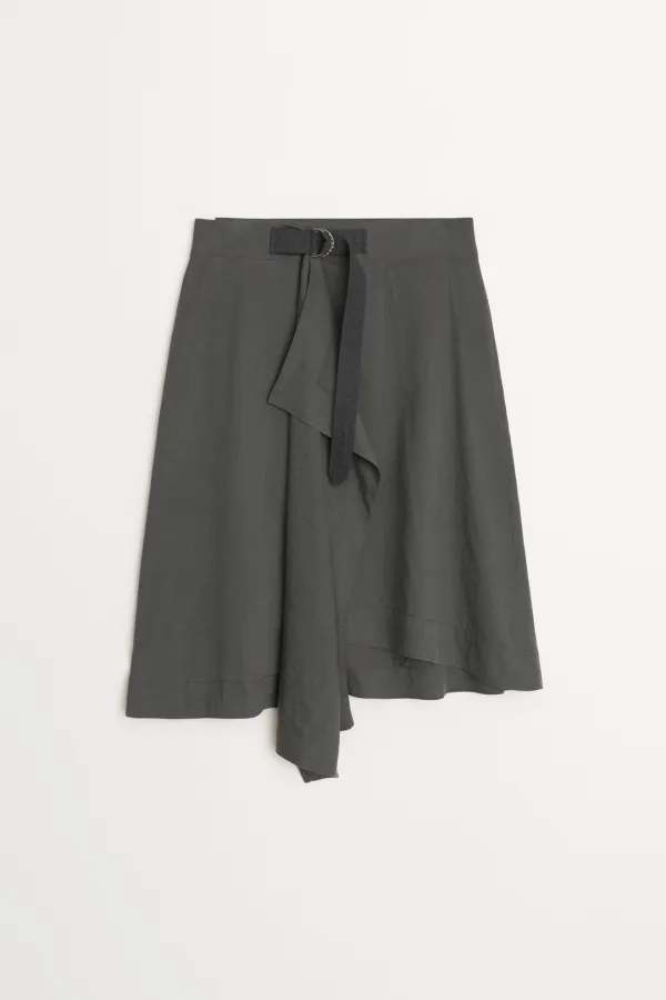 Romero Pigment-Dyed Wrap Skirt