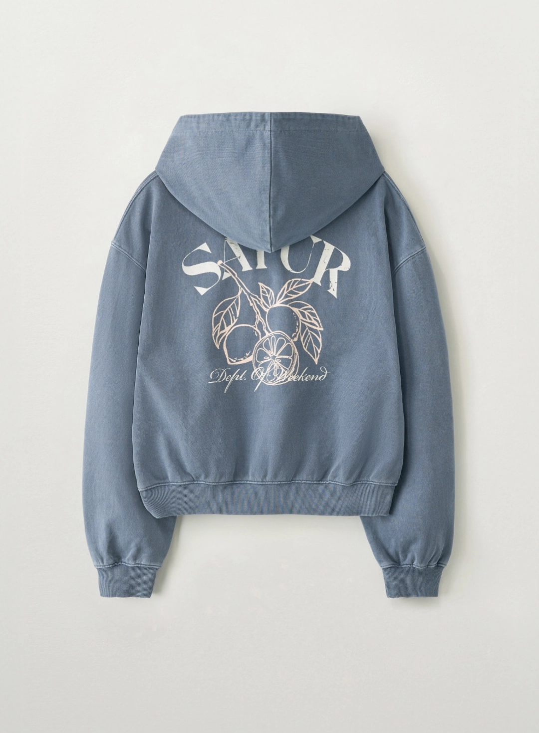 세터 (W) Citron Drawing Washed Crop Hoodie - Navy 상품 이미지 2