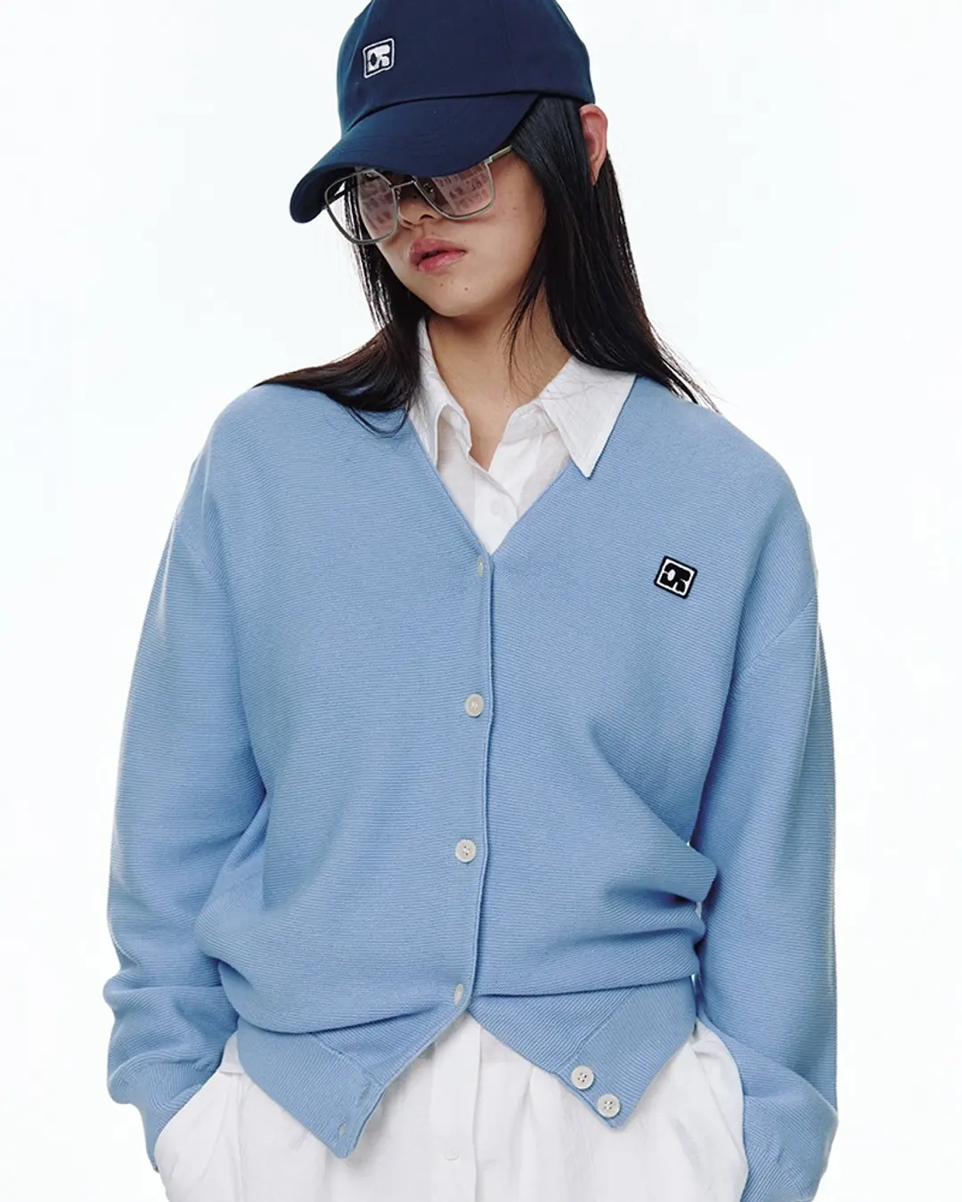 센토르 CENTAUR BASIC KNIT CARDIGAN_SKY BLUE 상품 이미지 2