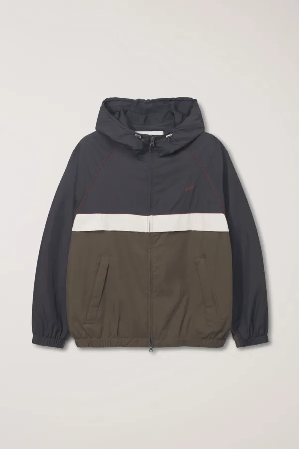 UNISEX BLOCKED WINDBREAKER CHARCOAL GREY_UDJU6A110CG