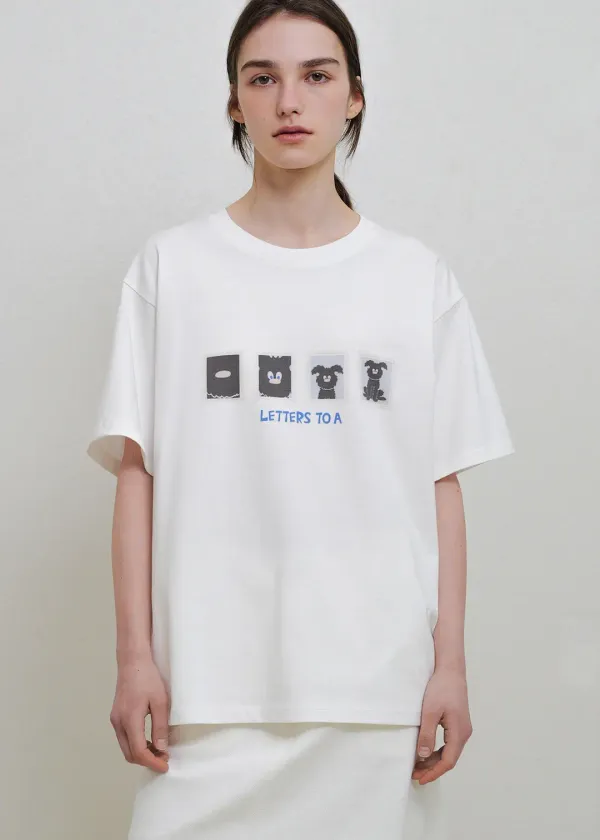 Angel half sleeve tee (white)