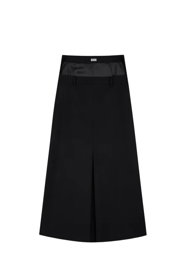 HIGH-BACK WAIST SKIRT (BLACK)