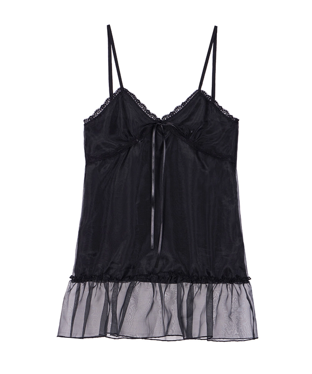 로제프란츠 Sheer Layered Mini Dress [Black] 상품 이미지 1