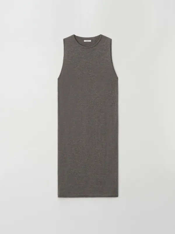 layered knit dress (wood)