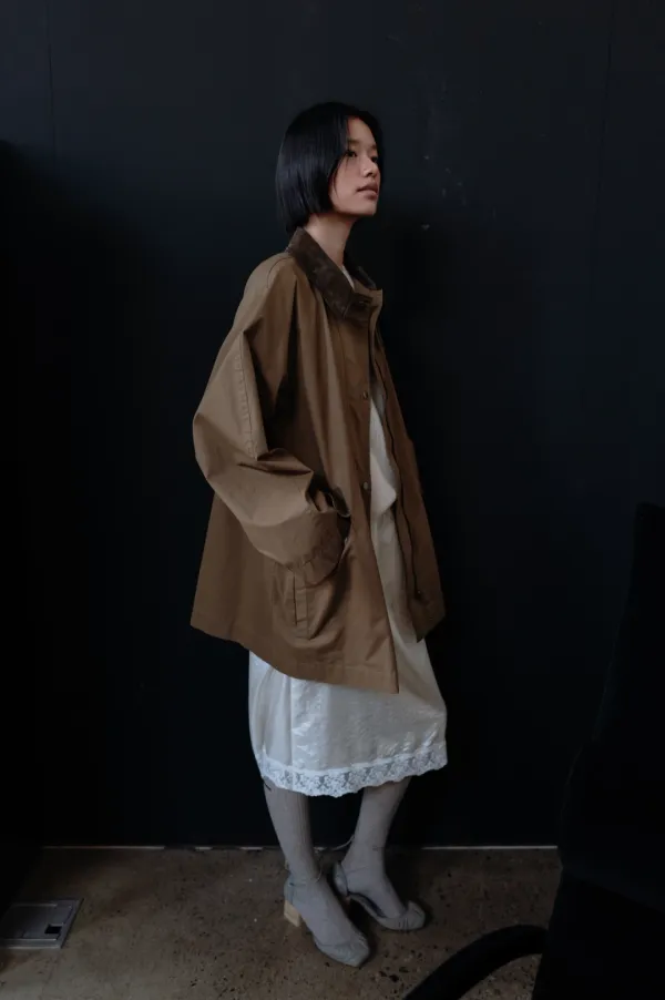 Dry cotton utility jacket (khaki)