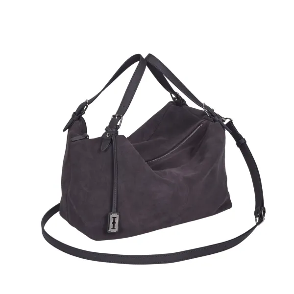 One Eleven Pucker Suede Tote M (원일레븐 퍼커 스웨이드 토트 미듐) Dark Grey