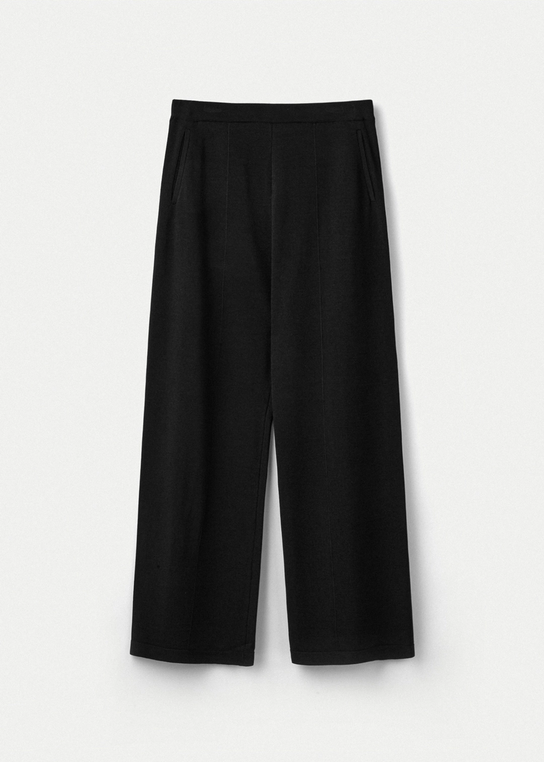 우마뭉 [3rd] Center Lined Wide Fit Pants_Black 상품 이미지 1
