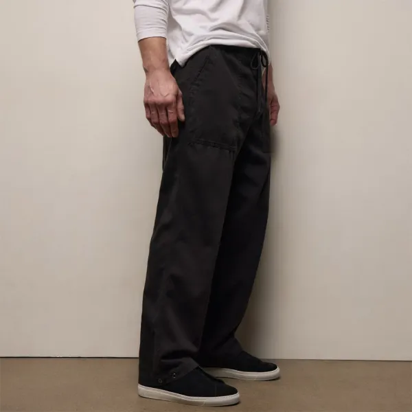 Slub Cotton Utility Flight Pant - Black Pigment