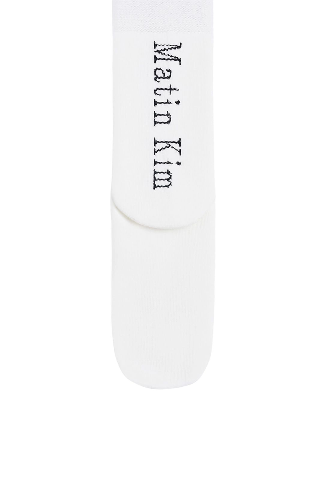 마뗑킴 LOOSE-FIT LOGO KNEE SOCKS IN WHITE 상품 이미지 3