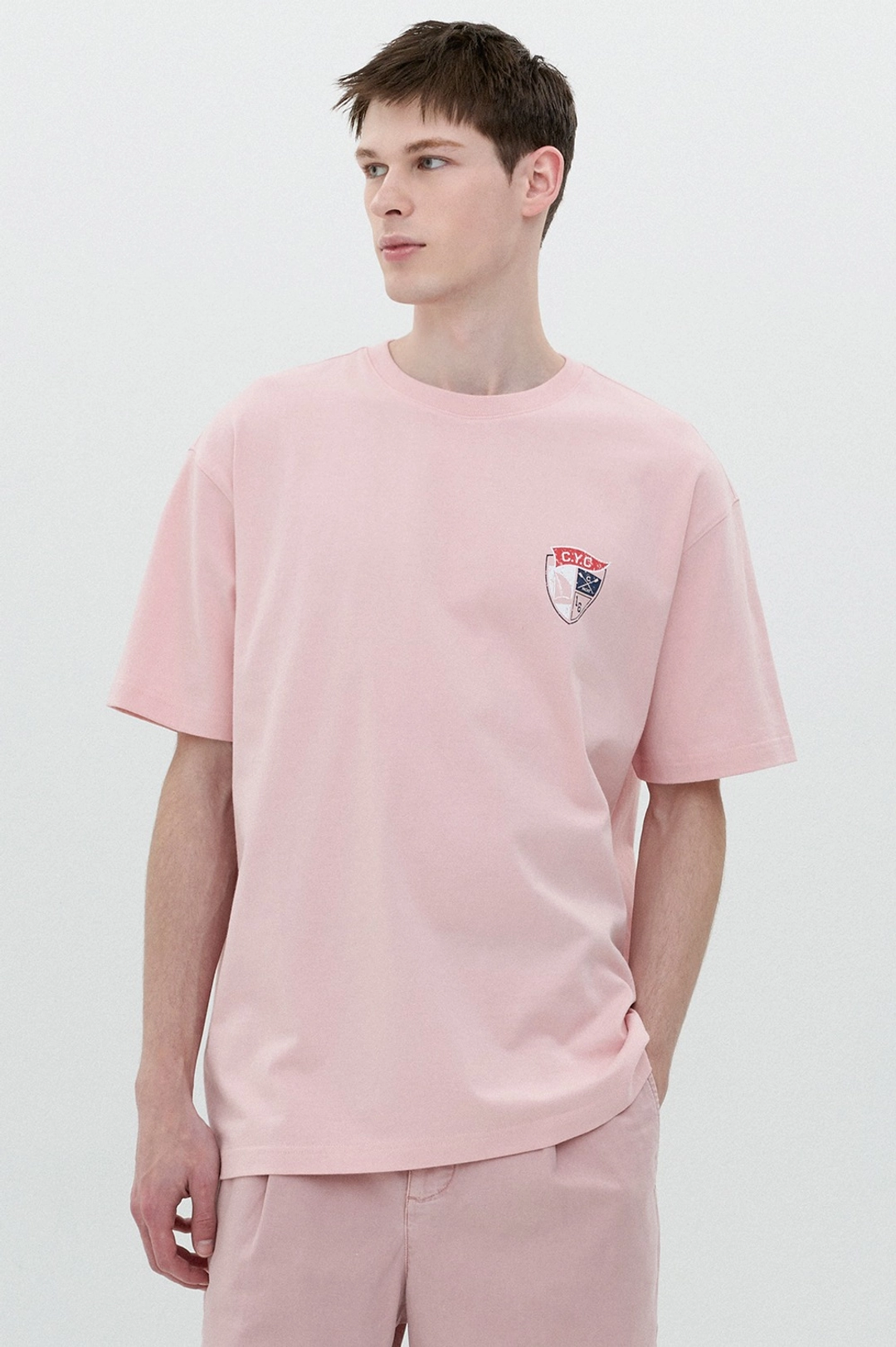 클로브 [25SS Clove] Shield Print T-shirt (Pink) 상품 이미지 1
