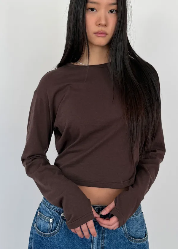 Back-Hold Long Sleeve Brown