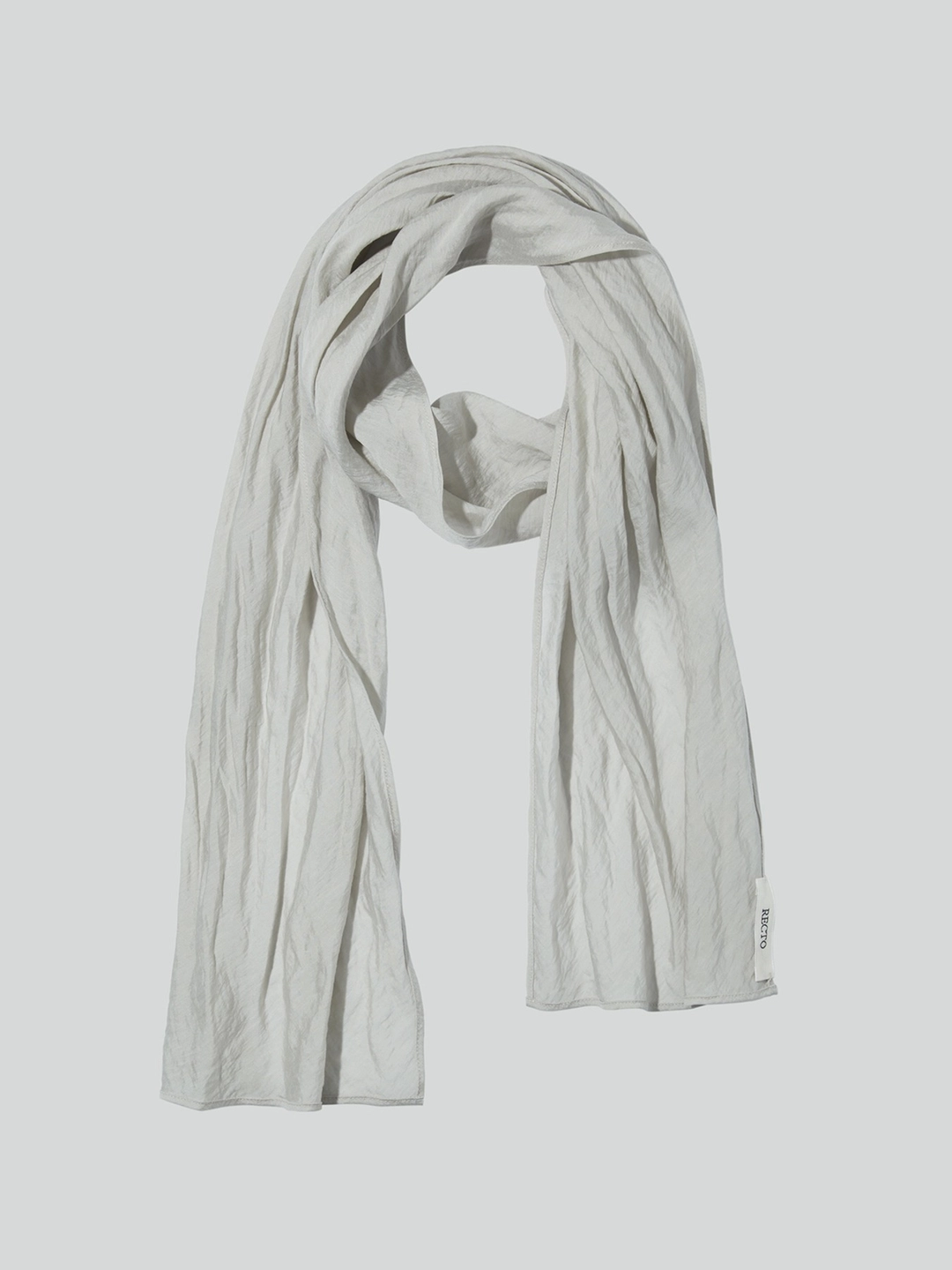 렉토 SILK BLEND GATHERED TIE SCARF (TAUPE) 상품 이미지 1