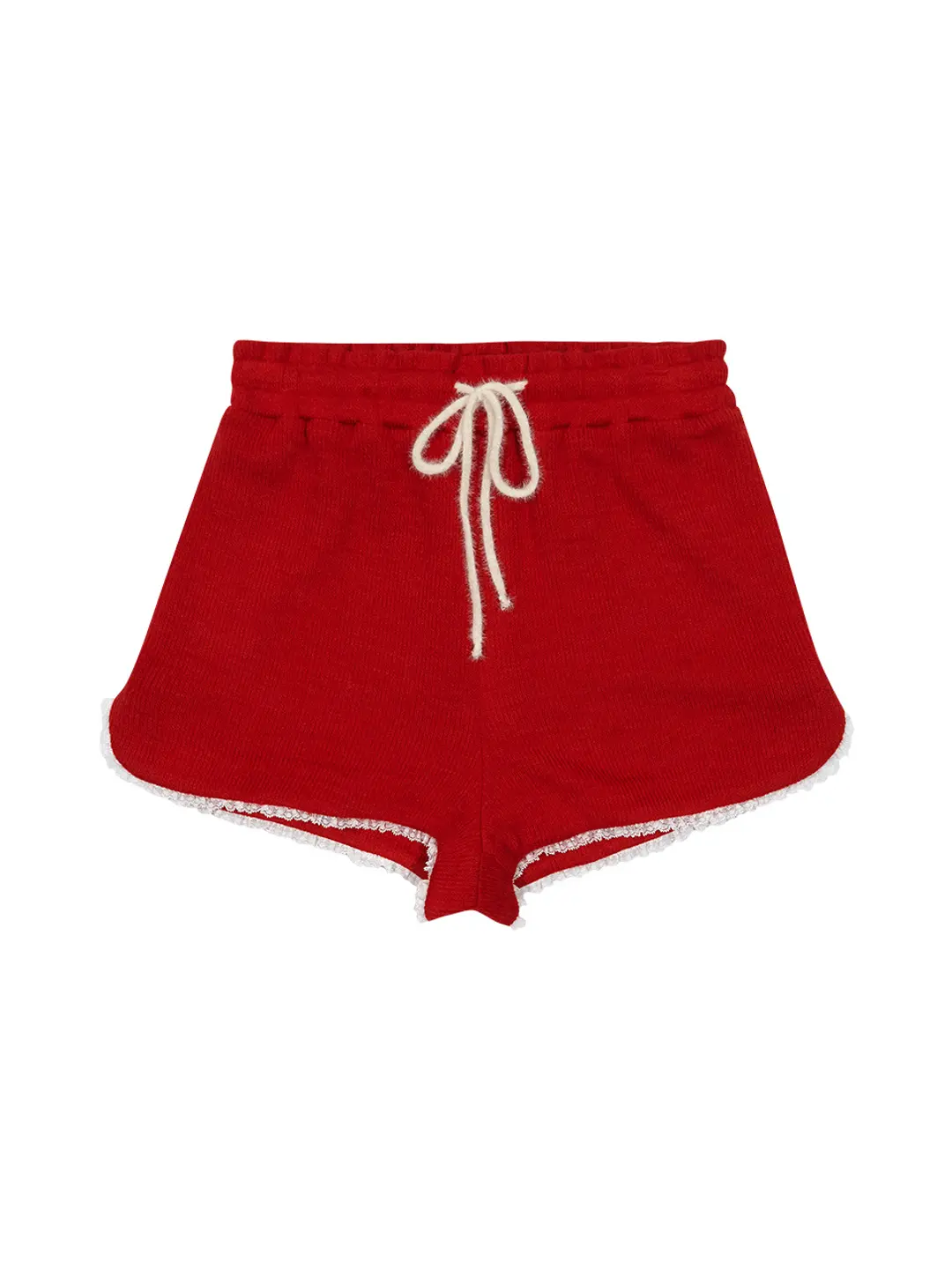 마가린핑거스 LACE KNIT SHORTS (RED) 상품 이미지 3
