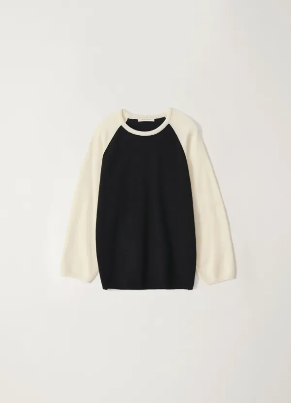 Palie raglan pullover (Black / Ivory)