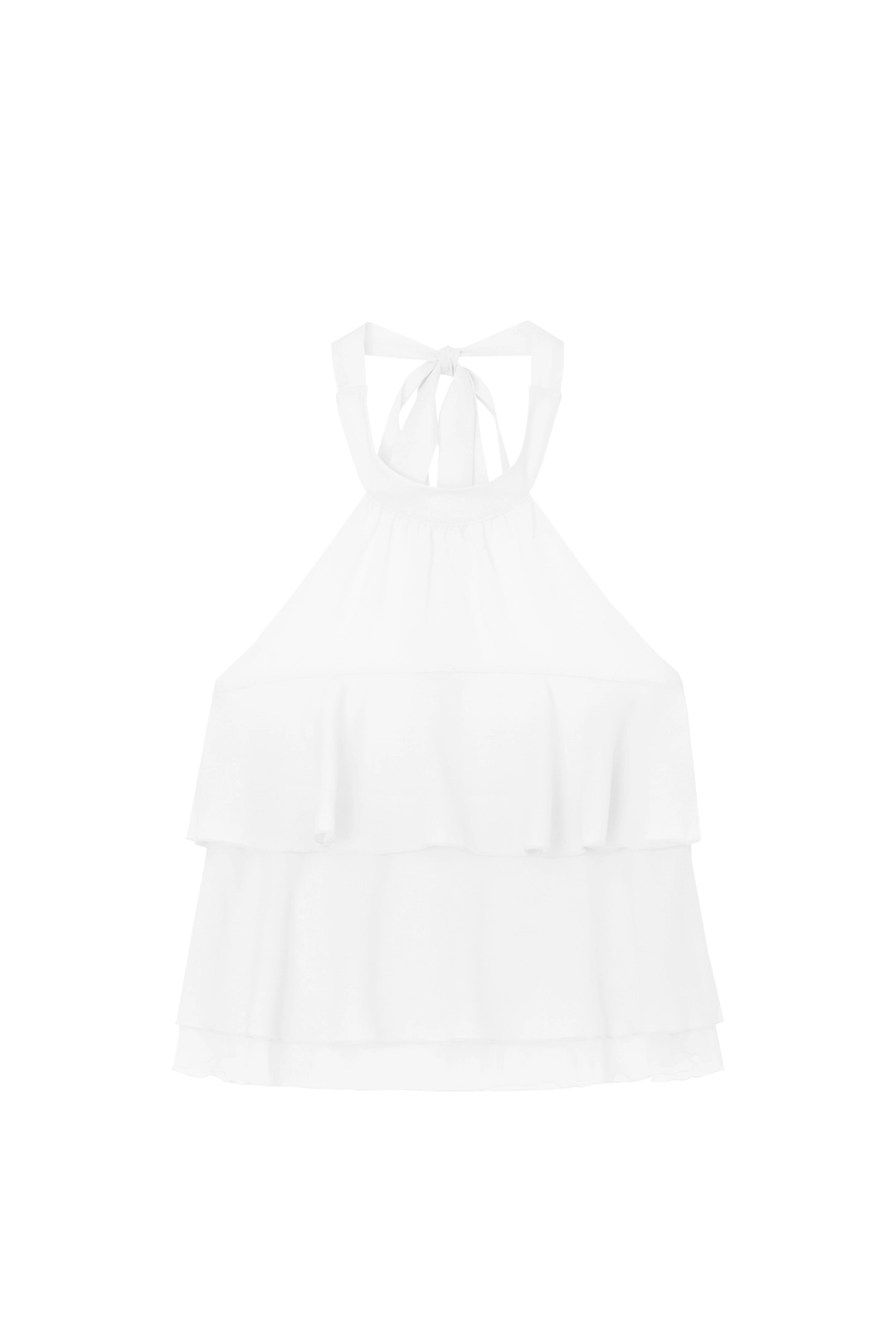 클리시어 Dear rosy chiffon halter blouse, White 상품 이미지 2