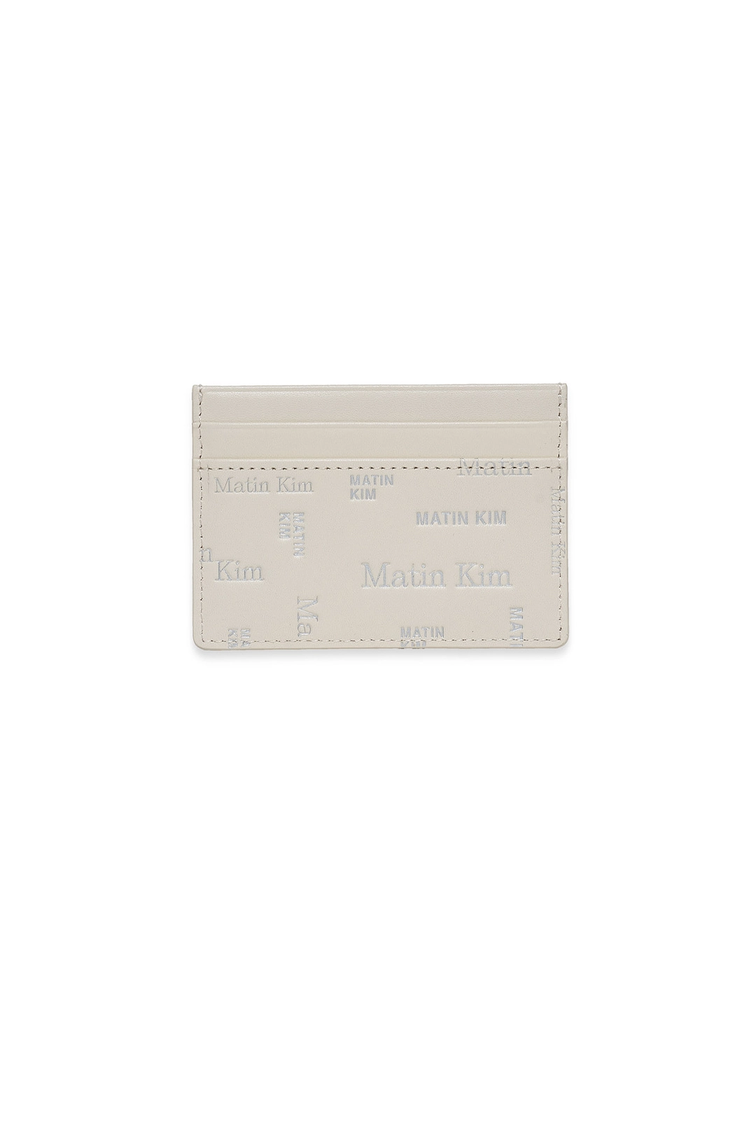 마뗑킴 MATIN ALL-OVER LOGO CARD WALLET IN IVORY 상품 이미지 1