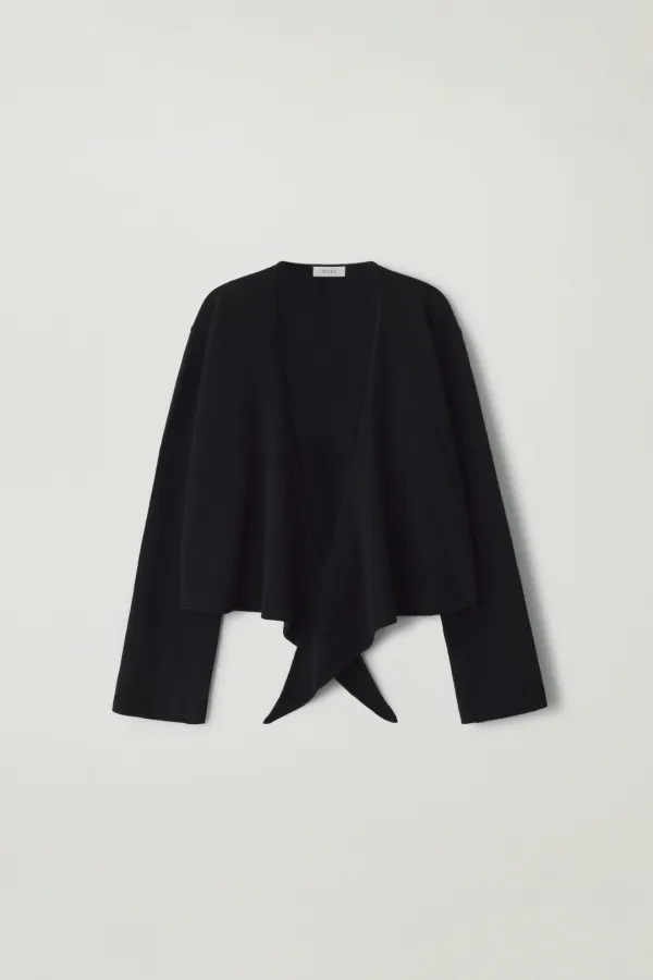Low cardigan (Black)